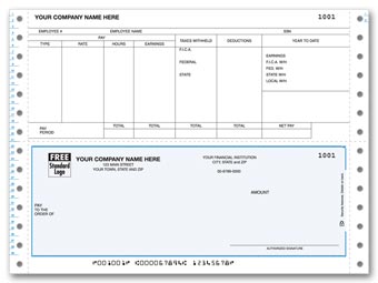 DCB325, Continuous Bottom Payroll Check